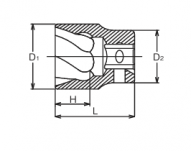 Nasadka do wykręcania uszkodzonych śrub 3/8
