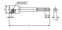 Nasadka bitowa z magnesem 1/4