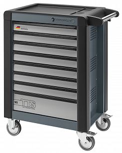 Wózek warsztatowy TTS 8-szufl. antracytowy z Nakładkami, 1021x823x 497 mm; max obciążenie: 30kg na szufladę; 750 kg na Wózek 95/8 A STAHLWILLE 81200023