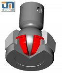 Ścisk śrubowy ślusarski 600/200mm stalowy o zwiększonym wysięgu SGTM BESSEY SG60T20M - 2