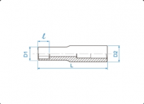 Nasadka długa gwiazdkowa 1/4
