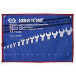 Zestaw kluczy płasko-oczkowych 14 cz. 10 - 32 mm., etui KING TONY 1214MRN01