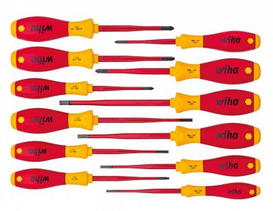 Zestaw wkretaków śrubokrętów SoftFinish electric slimFix mieszany 12-cz. Wiha  41003