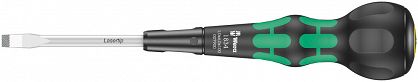 Wkrętak do śrub z nacięciem prostym (z rowkiem), warsztatowy, z rękojeścią kulistą Kraftform Ball-Grip 1834, 1 x 6 x 100 mm WERA 05007900001