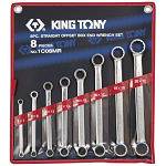 Zestaw kluczy oczkowych prostych 8 cz. 6 - 22 mm, KING TONY 1C08MR