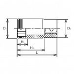 Nasadka 12mm sześciokątna wydłużona z funkcją przytrzymywania KOKEN - 2