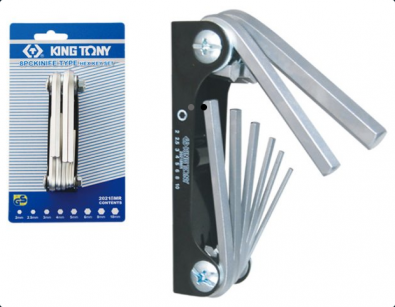 Zestaw imbusów 8 szt. HEX 2 - 10mm, scyzoryk 20218MR King Tony 