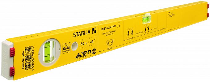 Poziomnica aluminiowa instalacyjna typ 80M - 60cm Stabila 16881