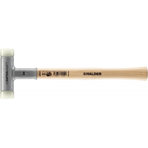 Młotek z miękkimi obuchami SUPERCRAFT, 30mm, bezodrzutowy HALDER 3366.030