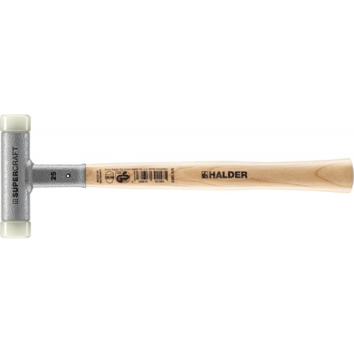 Młotek z miękkimi obuchami SUPERCRAFT, 25mm, bezodrzutowy HALDER 3366.025