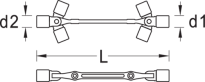 Dwuprzegubowy klucz nasadowy, 18x19 mm GEDORE 34 18X19 6300040 - 2
