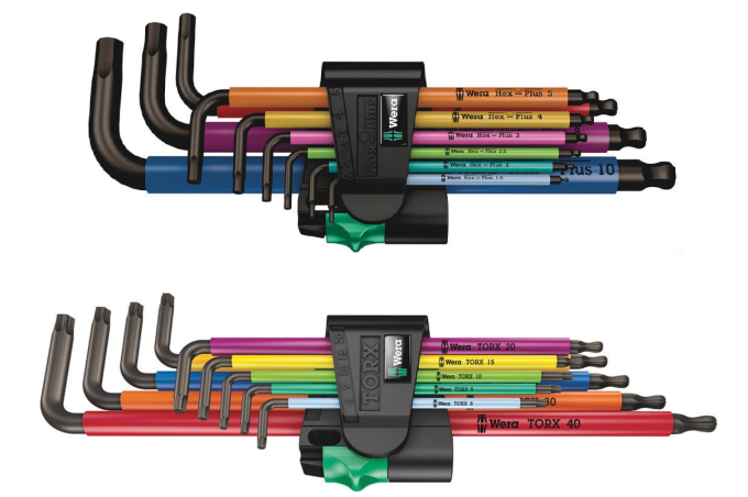 Zestaw klucze imbusowe z kulką 1,5-10 mm kolorowe 073593 + klucze trzpieniowe TORX XL Multicolour 024480 WERA 145569
