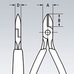 Szczypce Boczne precyzyjne dla Elektroników KNIPEX 75 02 125 - 4