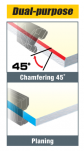 Strug do fazowania krawędzi płyt GK 180mm Drywall Beveling Tools TAJIMA - 2