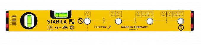 Poziomica dla elektryków elektryka do gniazdek i puszek 43CM TYP 70 Electric STABILA 16135