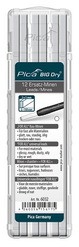 Wkłady uniwersalne 12 sztuk białe do ołowka PICA 6060 FOR ALL Do większości materiałów PICA 6032