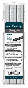 Wkłady uniwersalne 12 sztuk białe do ołowka PICA 6060 FOR ALL Do większości materiałów PICA 6032