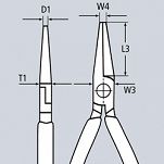 Szczypce tnące okrągłe (szczypce jubilerskie) KNIPEX 19 01 130 - 3