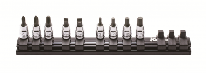 Zestaw nasadek bitowych krzyżakowych, płaskich, hex 9szt. KOKEN