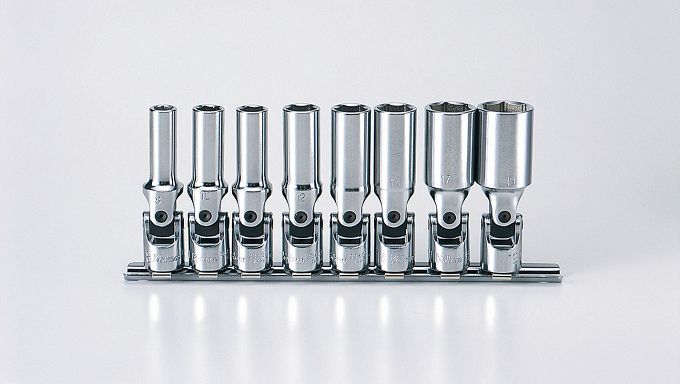 Zestaw nasadek 8mm-19mm długich łamanych KOKEN