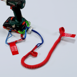 Linka zabezpieczająca z karabińczykiem KNIPEX 00 50 12 T BK - 2