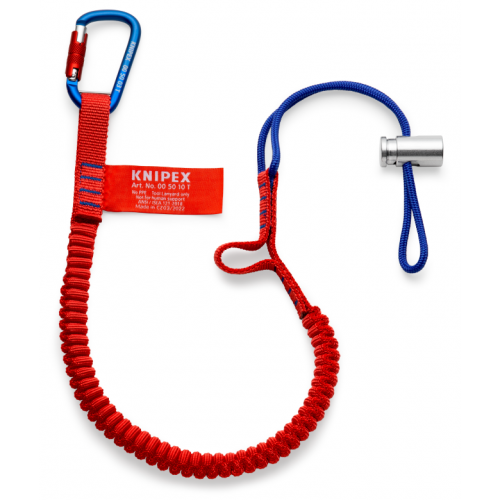 Linka zabezpieczająca z karabińczykiem KNIPEX 00 50 12 T BK