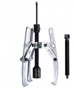 Ściągacz 3-ramienny uniwersalny z rozwieralnymi ramionami, regulowaną głębokością mocowania i długim wrzecionem hydraulicznym KUKKO 206-02-B