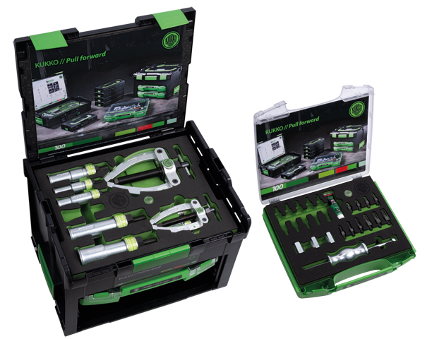 Zestaw z młotkiem ślizgowym do ściągania łożysk kulkowych i kołków pasowanych KUKKO 28-D