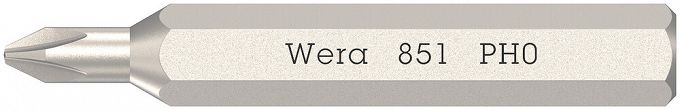 Bity 851/0 Micro do śrub Phillips-Recess, PH 0 x 30 mm WERA 05058121001