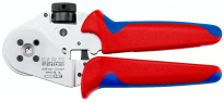 Szczypce z matrycą czterotrzpieniową do zagniatania styków wtykowych okrągłych   Knipex  97 52 63 A - 2