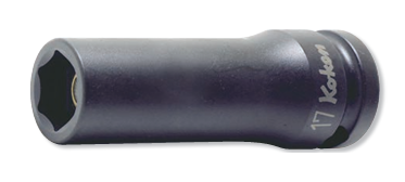 Nasadka udarowa sześciokątna z magnesem długa 17mm KOKEN