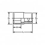 Nasadka 8mm ośmiokątna KOKEN - 2