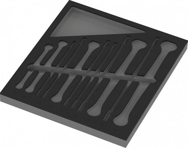 Wkładka piankowa 9835, przeznaczona do przechowywania kluczy 6007 Joker 11 Set 1, bez narzędzi, 172 x 30 x 392 mm WERA 05137335001