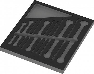 Wkładka piankowa 9835, przeznaczona do przechowywania kluczy 6007 Joker 11 Set 1, bez narzędzi, 172 x 30 x 392 mm WERA 05137335001