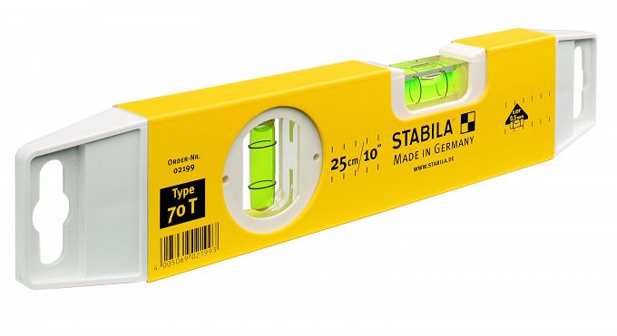 Poziomica aluminiowa 25cm TYP 70T 2 libelle Stabila 02199