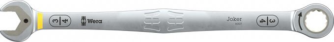 Klucz płasko-oczkowy z grzechotką w opakowaniu do sprzedaży detalicznej 6007 Joker SB, w wykonaniu długim, calowy, 3/4