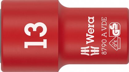 Klucz nasadowy 8790 A VDE Zyklop, izolowany, 1/4", 13 x 41 mm WERA 05005939001