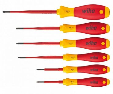 Zestaw wkrętaków śrubokrętów SoftFinish electric slimFix TORX® Tamper Resistant (z otworem) 6-cz.. 41245 WIHA