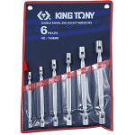 Zestaw kluczy nasadowych przegubowych 6 cz. 8 - 19 mm, KING TONY 1A06MR