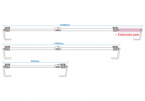 Regulowany uchwyt pod maskę do latarek 850-2100mm KING TONY 87163 - 2