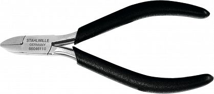 Szczypce boczne dla elektron.112mm, Mini (wysmukłe); poler./powl. 6604 6 110 - Mini 112 MM STAHLWILLE 66046110