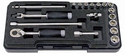 Zestaw kluczy nasadowych w walizka ABS 18 części KOKEN