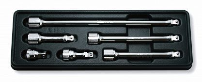 Zestaw przedłużek 3/8" radełkowanych 32mm-250mm wahliwych 15° KOKEN