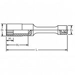 Nasadka 12mm dwunastokątna przedłużona 250 KOKEN - 2