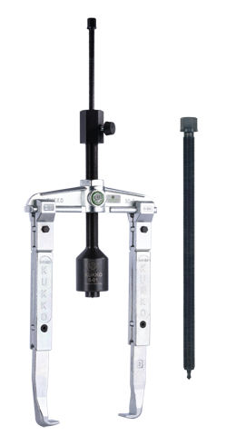 Ściągacz 2-ramienny uniwersalny z długim wrzecionem hydraulicznym i przedłużanymi ramionami KUKKO 20-3-5-B