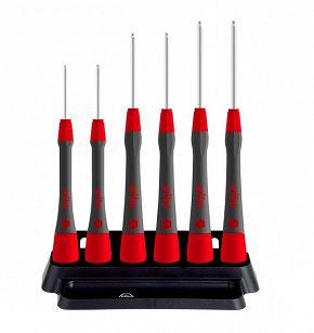 Wkrętak śrubokręt precyzyjny zestaw PicoFinish® Sześciokątny z główką kulistą, 6-cz. z uchwytem 42993 WIHA