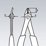 Szczypce Tnące Super Knips rozładowujące ładunki elektrostatyczne KNIPEX 78 61 125 ESD - 3