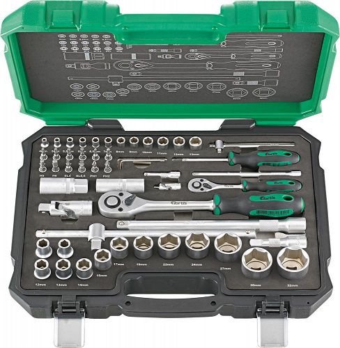 Komplet kluczy wtykowych 55-częściowy FORTIS 1/4