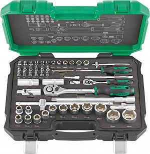 Komplet kluczy wtykowych 55-częściowy FORTIS 1/4"+1/2" 4317784706995