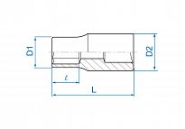 Nasadka krótka gwiazdkowa 1/4